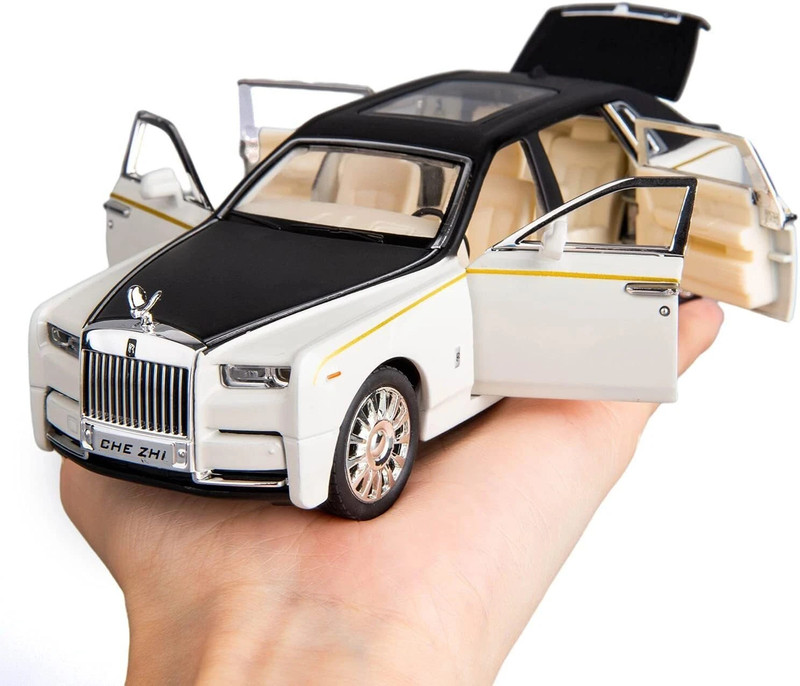 Learn With Fun 1:32 Rolls Royce Phantom Die cast Metal Car Toy Light & Sound for Boys Girl(White, Pack of: 1)