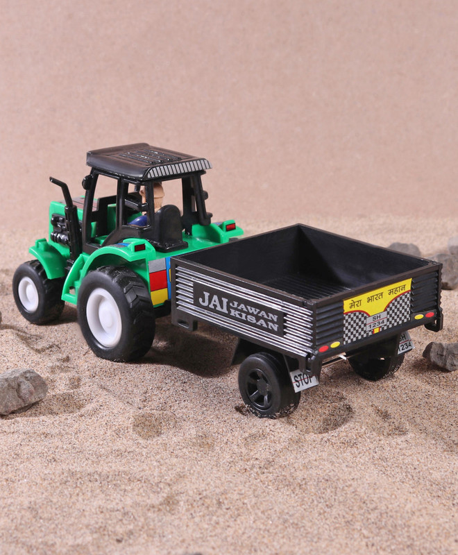 vworld Farmer Tractors with Trolley Toy(Multicolor, Pack of: 1)