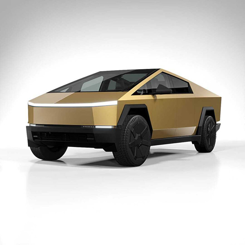 Mahadev ji Tesla Cyber Truck toy car|Pullback feature|Diecast metal|Openable doors(Golden, Pack of: 1)