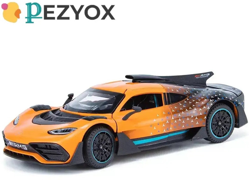 PEZYOX 1/24 Mercedes Benz AMG ONE Alloy Model Car Scale Metal Toy Car for Kids(Orange)