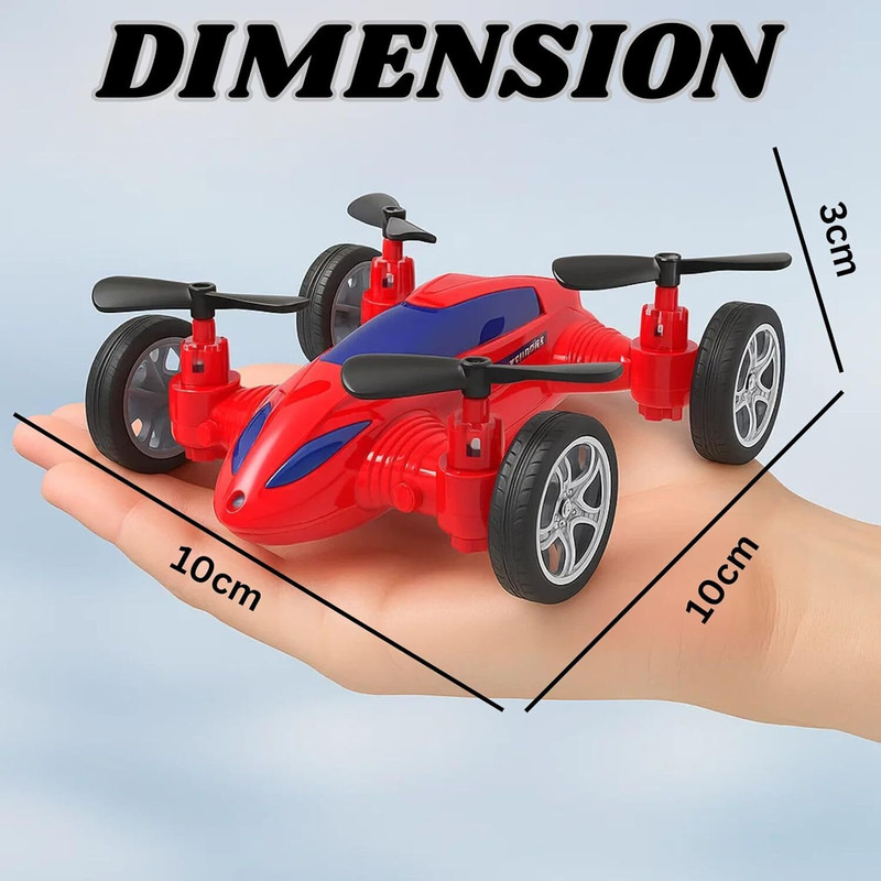 Plus Shine 2-in-1 Push-and-Go Drone Car Toy for Kids Inertia Four-axis Friction Powered(Multicolor, Pack of: 1)