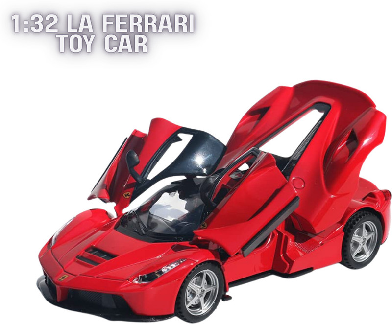 Arizuul 1:32 LaFerrari Diecast Toy Car Metal Pull Back Car for Kids (Multicolor)[pack 1](Black, Yellow, Red, Pack of: 1)