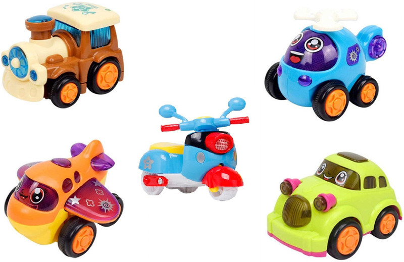 vworld 4 cars Toys |1 robot car Friction Toy for Kids (Set of5)(Random Color)(Multicolor, Pack of: 5)