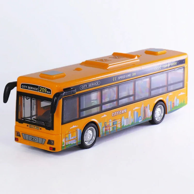 deoxy 1:32 Metal Diecast Double Decker Sightseeing Airport Bus Toy Car Light For Kids(Blue, Pack of: 1)