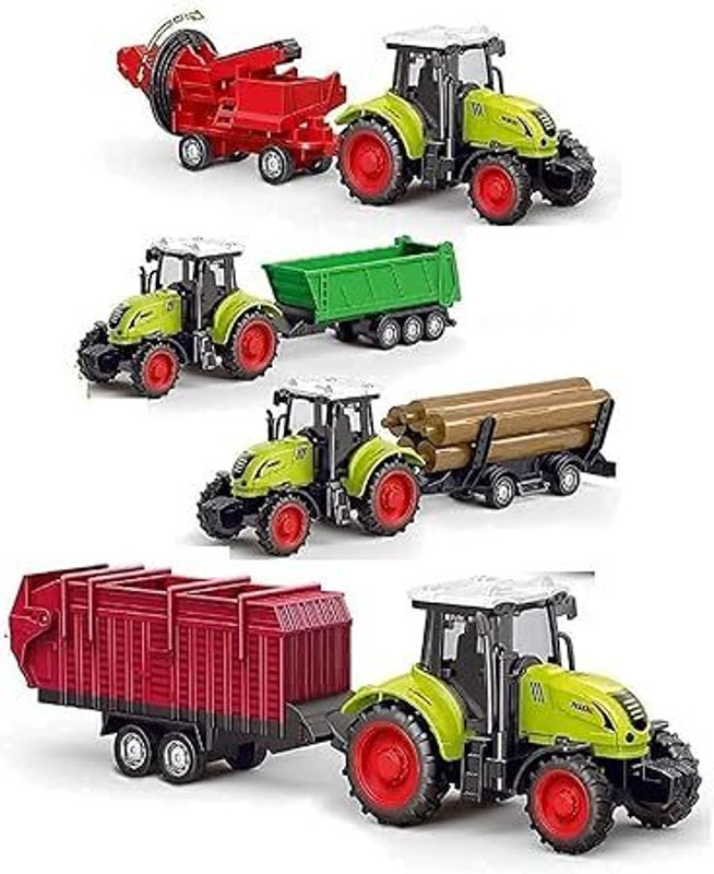 Myrra Engineering Tractor Toy Vehicle Set - Farmer Vehicle(Multicolor, Pack of: 5)
