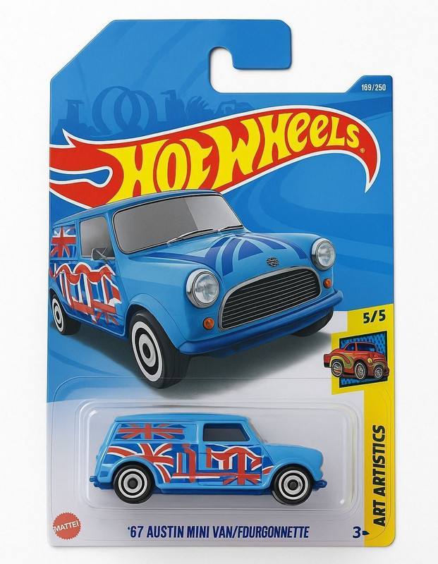 HOT WHEELS C4982 67 austin mini van art car N CASE TOY CAR(Blue, Pack of: 1)