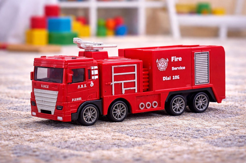 Dee Genius Toyz Fire Truck Toy for Kids Fire Engine Rescue Vehicle Plastic Truck for Boys Kids(Red, Pack of: 1)