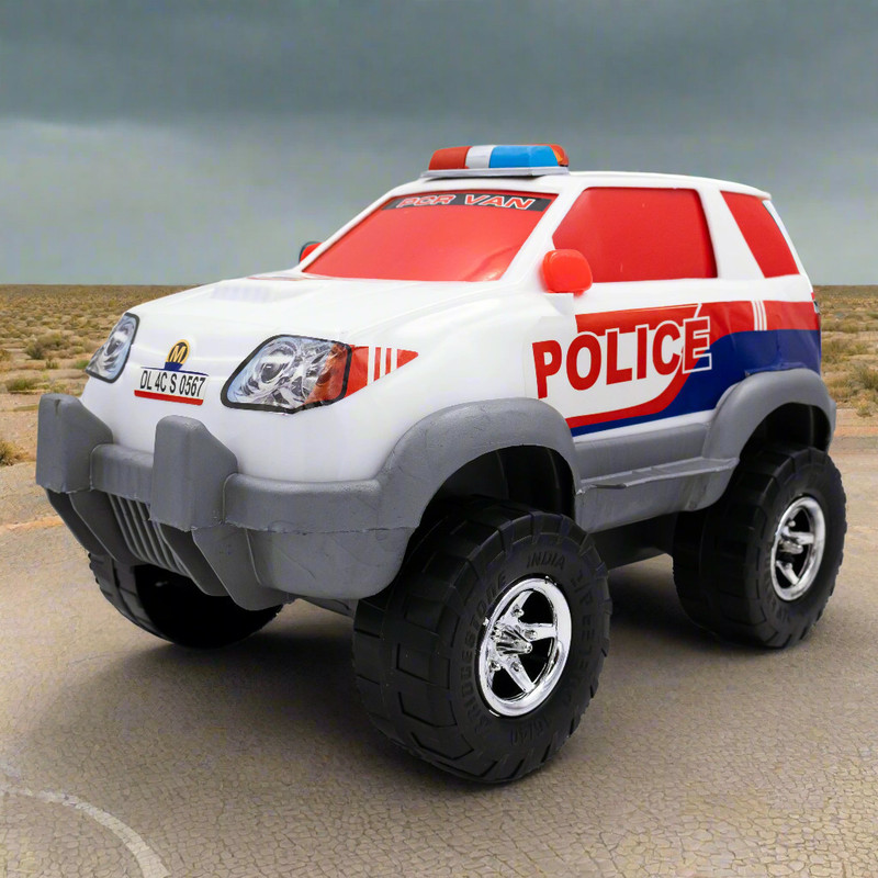 Toy Bharat Police Jeep | Birthday Gift |Emergency Vehicle & Push & Go Toy For Kids(Multicolor, Pack of: 1)