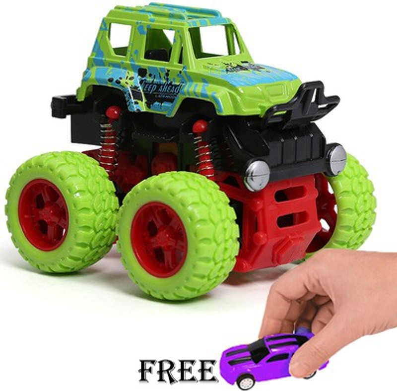 ARVANA Monster Truck Push and go Toy 4wd Car Friction Powered Cars Racing Action Toys(Green, Pack of: 1)