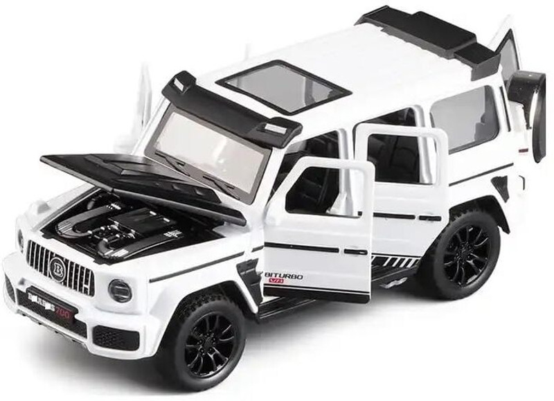 EDENGLOW Mercedes Brabus Metal Pull Back Die-cast Car Openable Doors & Light Music Toys(Multicolor)