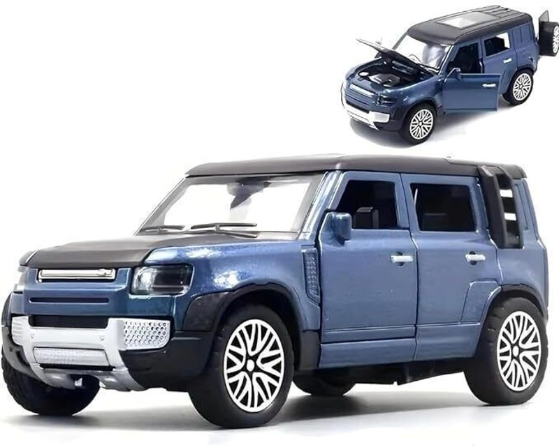 AtwoZDesign Defender Die-Cast Model Car, Metallic Blue,with Openable Doors and Hood(Blue, Pack of: 1)