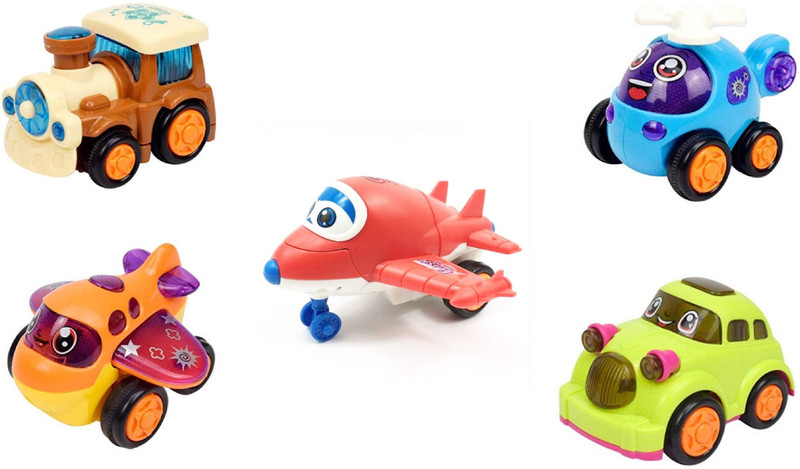 vworld 4 cars Toys |1 robot car Friction Toy for Kids (Set of5)(Random Color)(Multicolor, Pack of: 5)