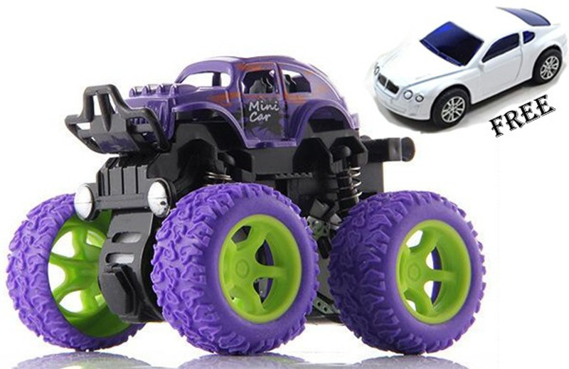 CASADOMANI Action Toys Off-Road Vehicle Stunt Car Mini Monster Truck Enjoy +Mini Sports Car(Purple, Pack of: 1)