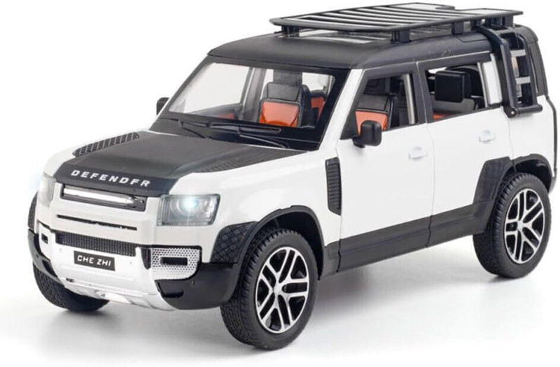 ZUNBELLA Land Rover Defender 1:32 Metal Car With Openable Door,Light & Sound Car For Kid(Color as Per Availability, Pack of: 1)
