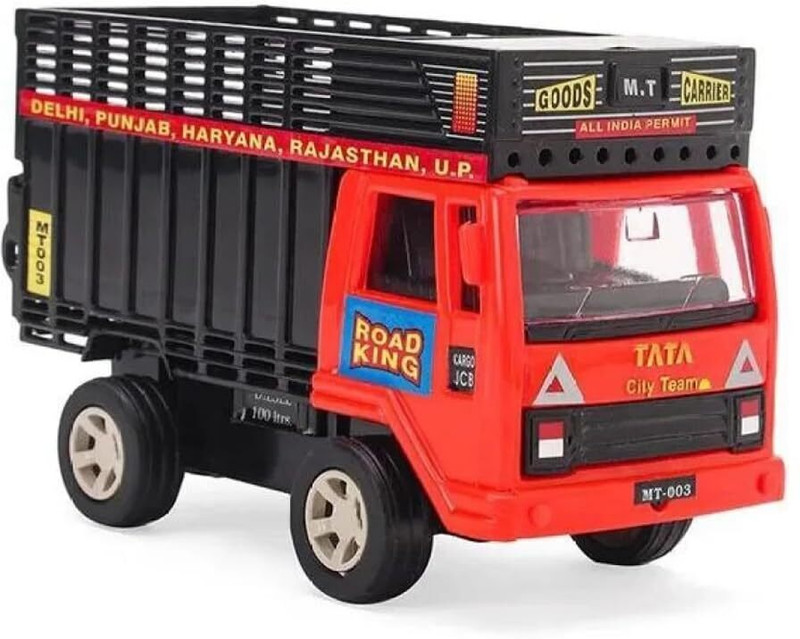 RR Shopping Zone Goods Carrier Truck | Pull Back Truck Toy for Kids 3+Years (Red, Pack of: 1)(Multicolore, Pack of: 1)