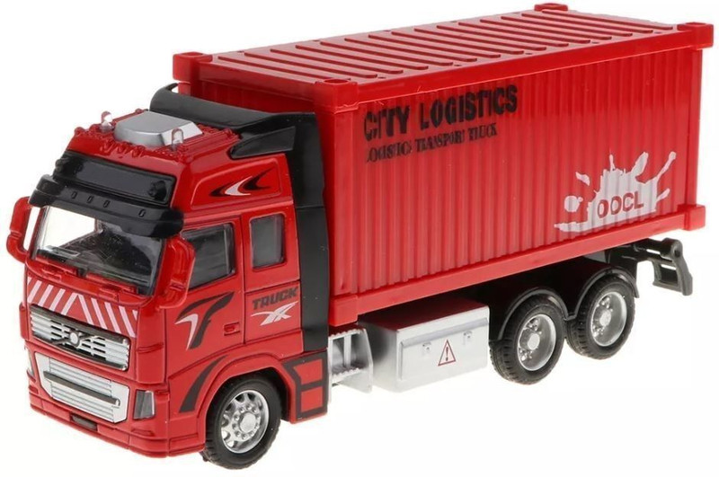 SHIPEASE Friction Power Logistic Transport Truck Toy kids Die Cast Car Carrier Trailer(Multicolor, Pack of: 1)