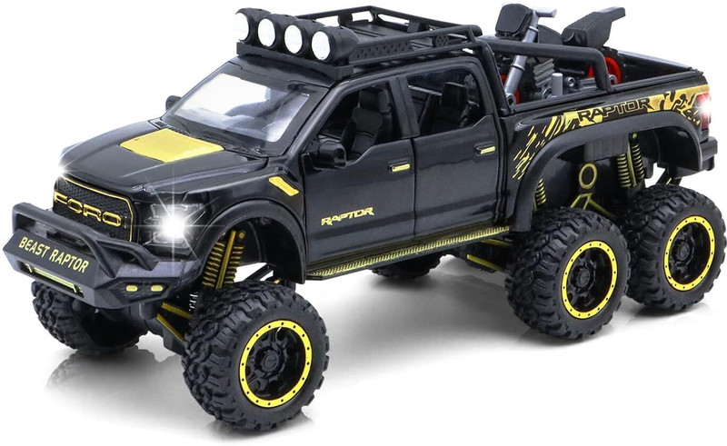 ZHASK 1/24 Scale Die-Cast Raptor F150 Metal Toy Car [color as per stock](Multicolor, Pack of: 1)