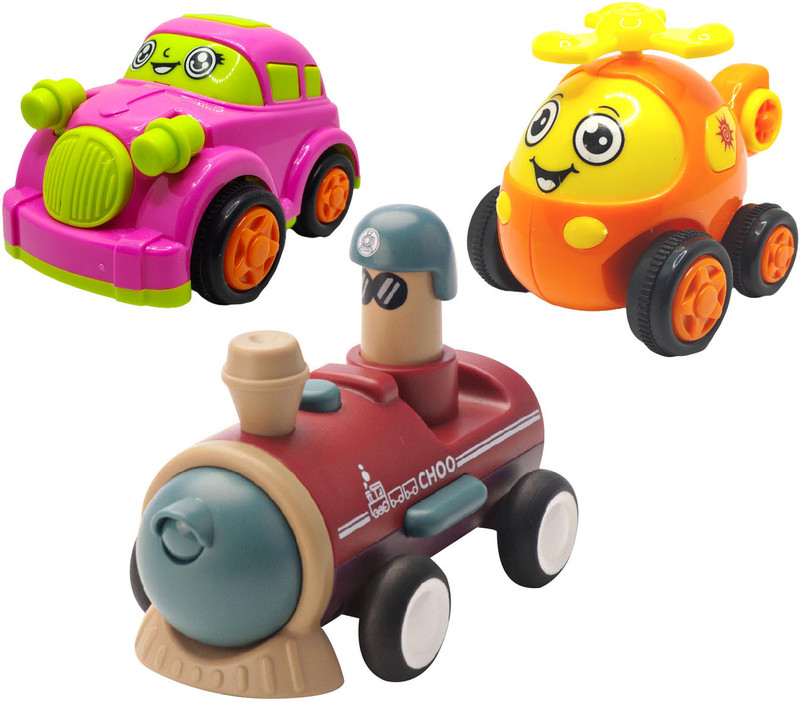 ZONEPIA Unbreakable Friction Powered Diecast Train & Push and Go Train Toy Set(SET22, Pack of: 2)