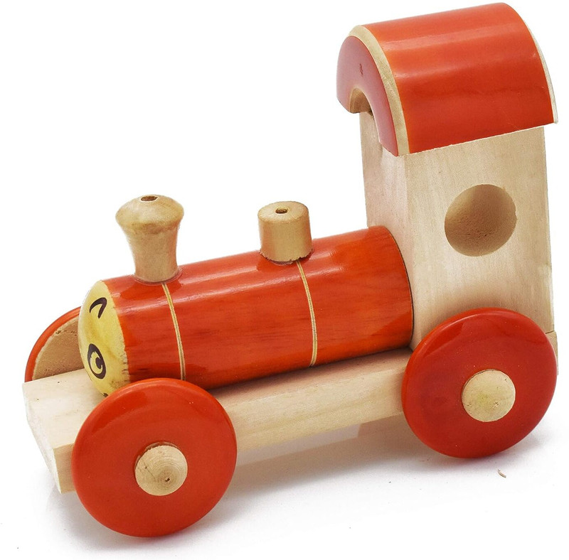 Smartcraft Handmade Wooden Engine Pull Along Toy(Multicolor)
