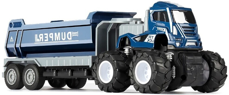 UKAXA Metal Die Cast Dumper Truck Transport Toy Big Size Friction Powered Toy for Kids(Blue, Pack of: 1)