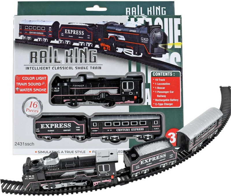 Skv Kitchen Braintastic Smoke Train Toy set With Sound And Music Rail King Small Black(Black, Pack of: 0)