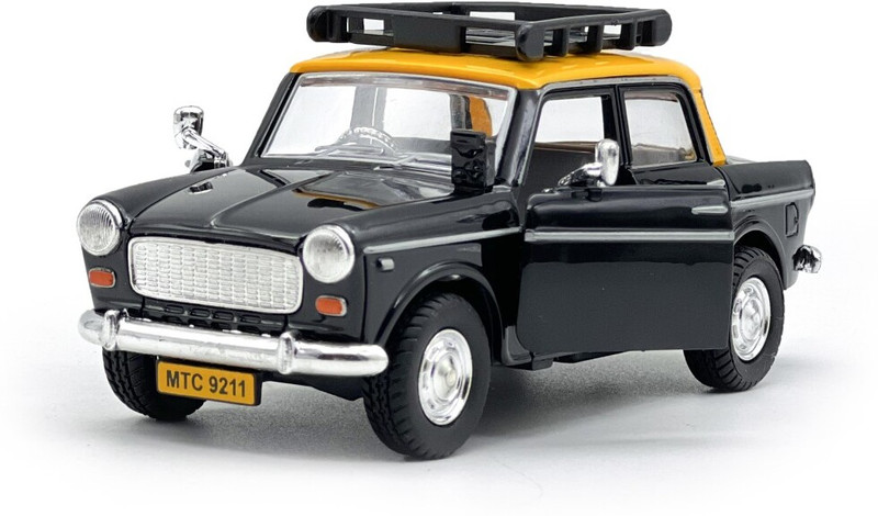 HANAL Queen 70's Taxi with Openable Doors & Pull-Back Action(Black, Pack of: 1)