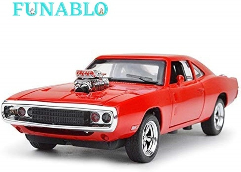 FUNABLO fast & furious Die-Cast Metal Car Pull Back With Openable Doors & Light, Music(Red)