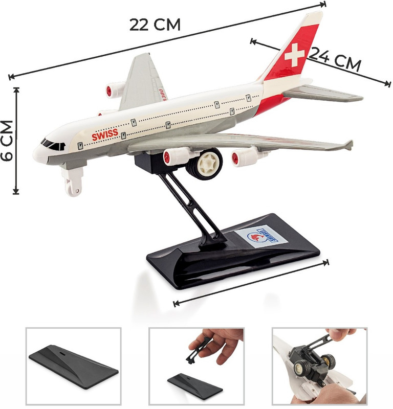 TECHZAGE Aircraft Model Airbus A 380,Plane Airplane Model Toy Planes Diecast Alloy Metal(Multicolor)