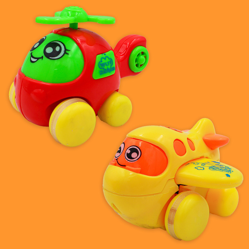 Toy Bharat Cartoon Plane Set| Travel Toys | Birthday Gift | Toy Vehicle Set Baby(Multicolor, Pack of: 2)