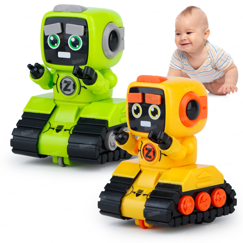 FIDDLERZ Push and Go Robot Toy for Kids with Swinging Action Gift(Multicolor)