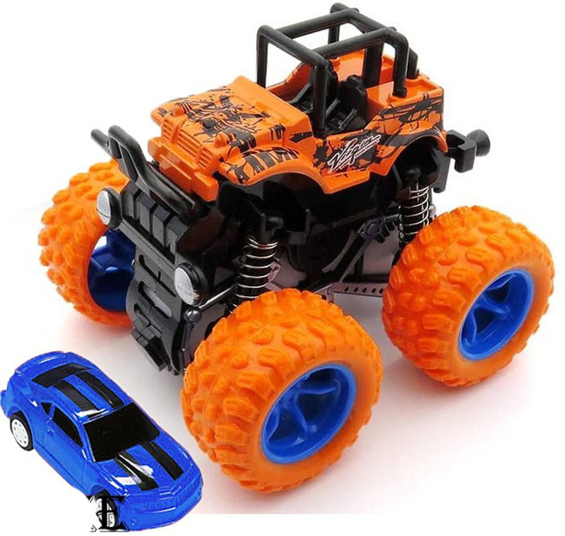 ARVANA Racing Toys Mini Monster Rock Crawler Truck Cars | Push and Go Toy Car(Orange, Pack of: 1)