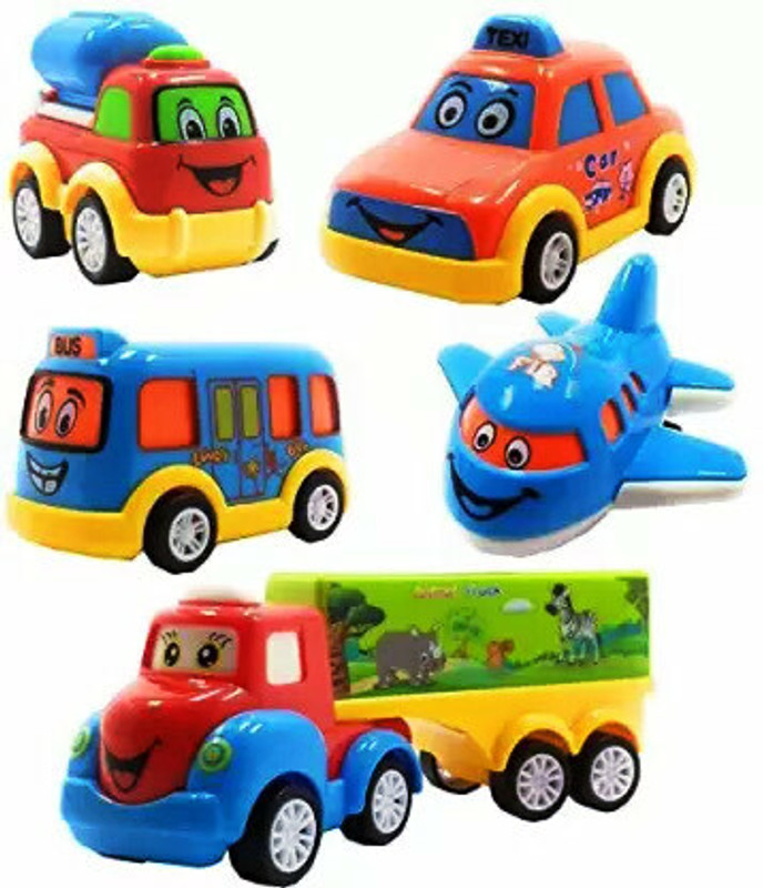 KAVANA Kids Toy Car Set for Age 2 3 4 5 6 7 8 ,Kids,Toddlers Gift Set(Multicolor, Pack of: 5)