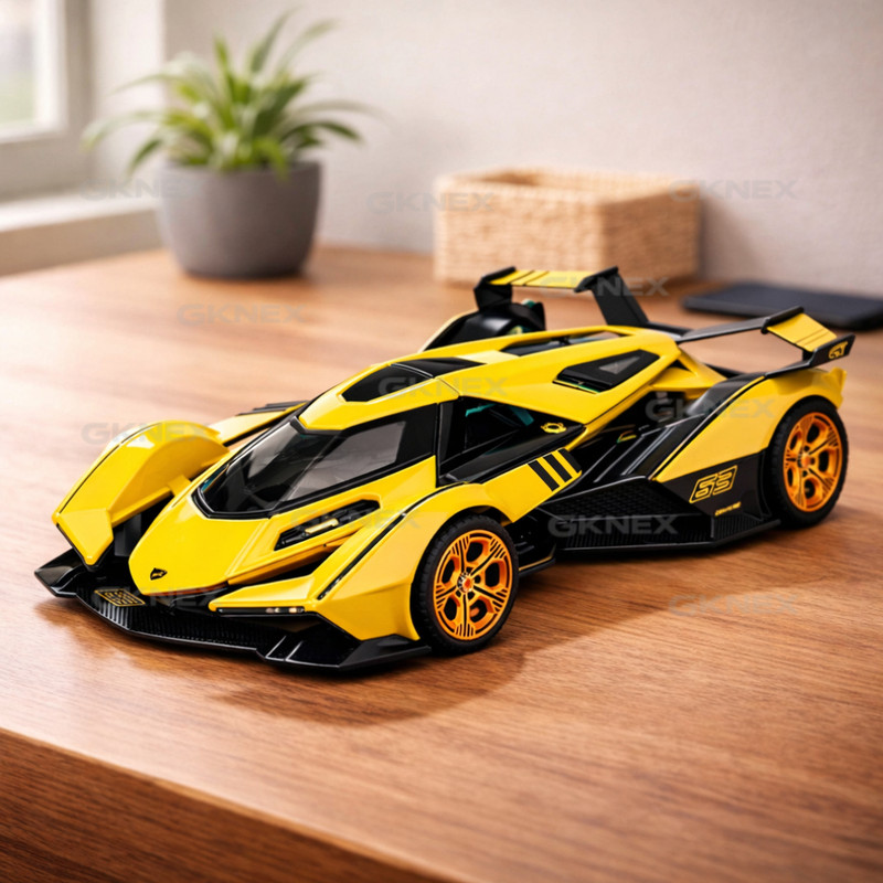 GKNEX Diecast Lamborghini V12 GT Toy Car 1:32 Pull Back Sound Light(Multicolor, Pack of: 1)
