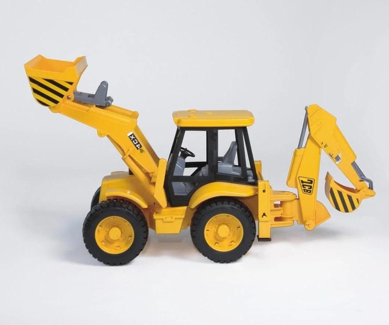 FORSIKHA 2-in-1 Heavy Duty Friction Powered Bulldozer Truck JCB Toys Big Rubber Wheels(Yellow, Pack of: 1)