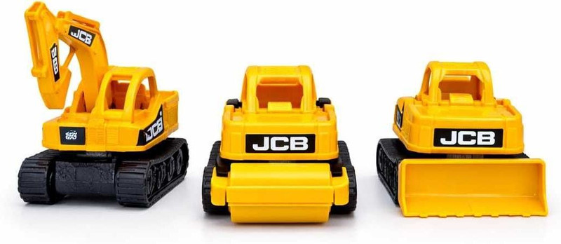 Liztora 3Pcs JCB Construction Vehicle Toy Set for Kids(Yellow, Pack of: 3)