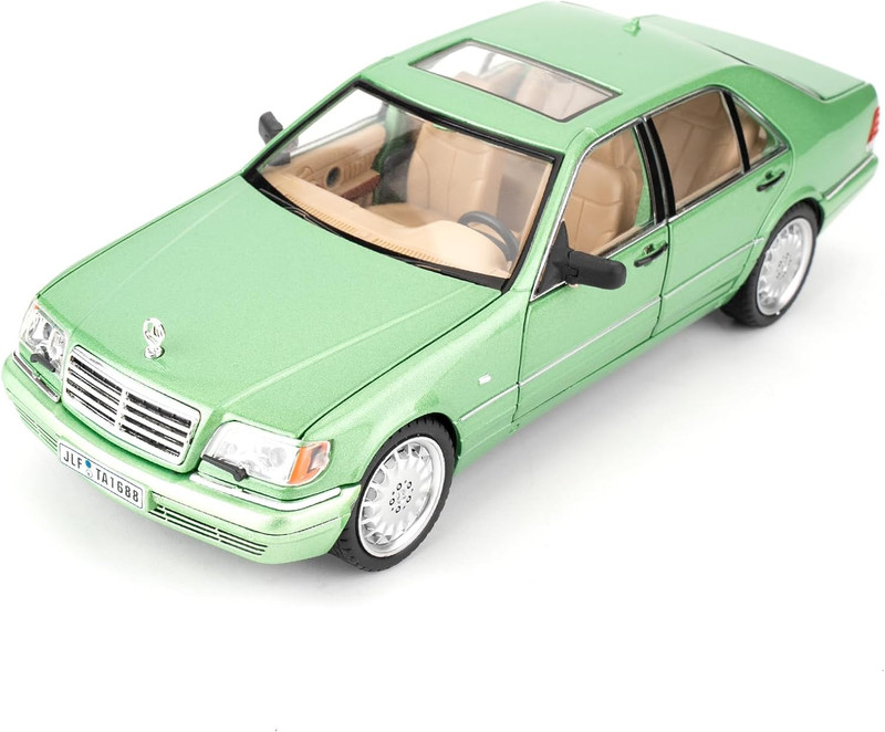 Just craft 1:24 Benz W140 S320 SEL Alloy Classic Car Model Diecast Toy Vehicle Sound Light(Green, Pack of: 1)