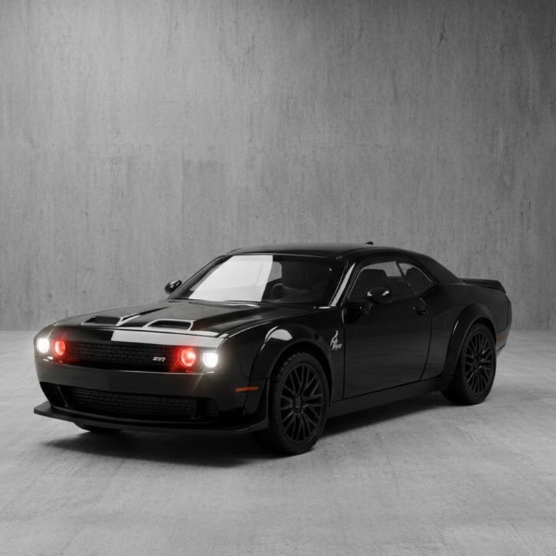 GKNEX 1:32 Dodge Challenger Racing Toy Car with Light and Sound(Multicolor, Pack of: 1)