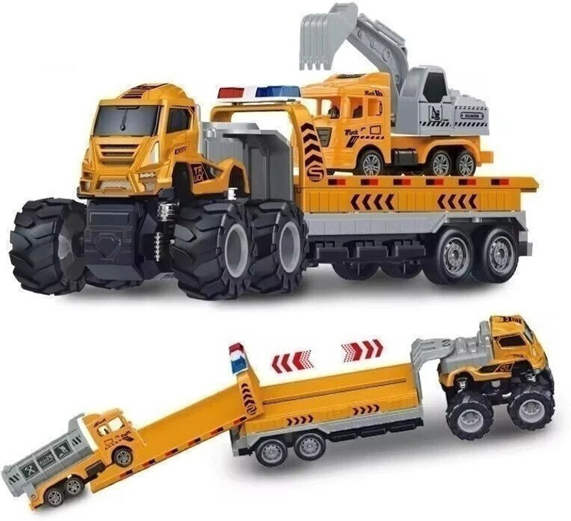 SHIPEASE Friction Powered Transport Construction Toy for kids Engineering Excavator Truck(Multicolor, Pack of: 1)