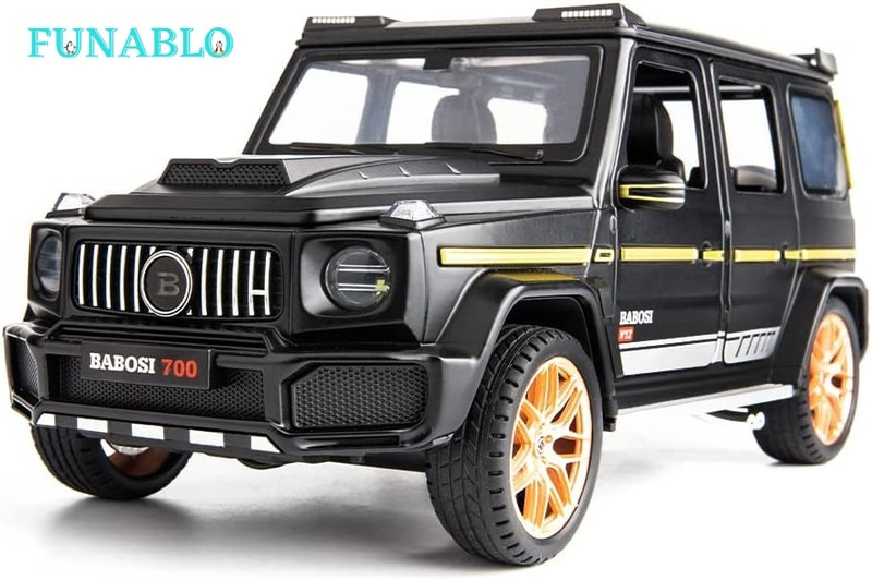FUNABLO Diecast Car Benz AMG GT63 Model Car Pull Back with Sound and Light Toy(Blue)