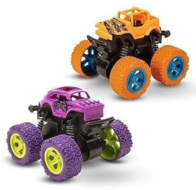 the pampam 4x4 Mini Monster Friction Power Truck, Pack of 4, 360° Drift Stunt(Green, Pack of: 1)