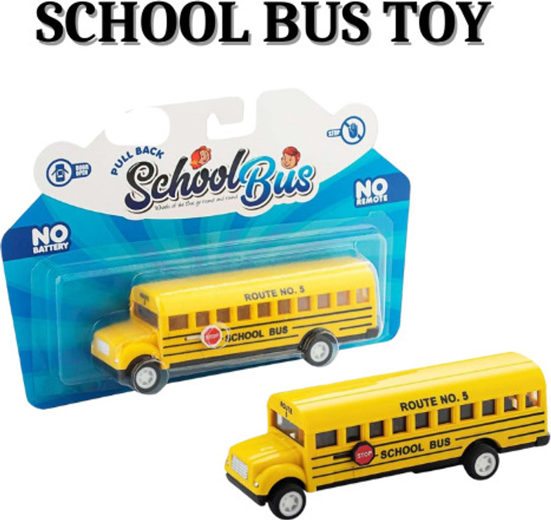 centy TMP School Bus toy ||Opeanable Doors||Pull-Back Action|| ABS Plastic || Kids Toy(Yellow, Pack of: 1)