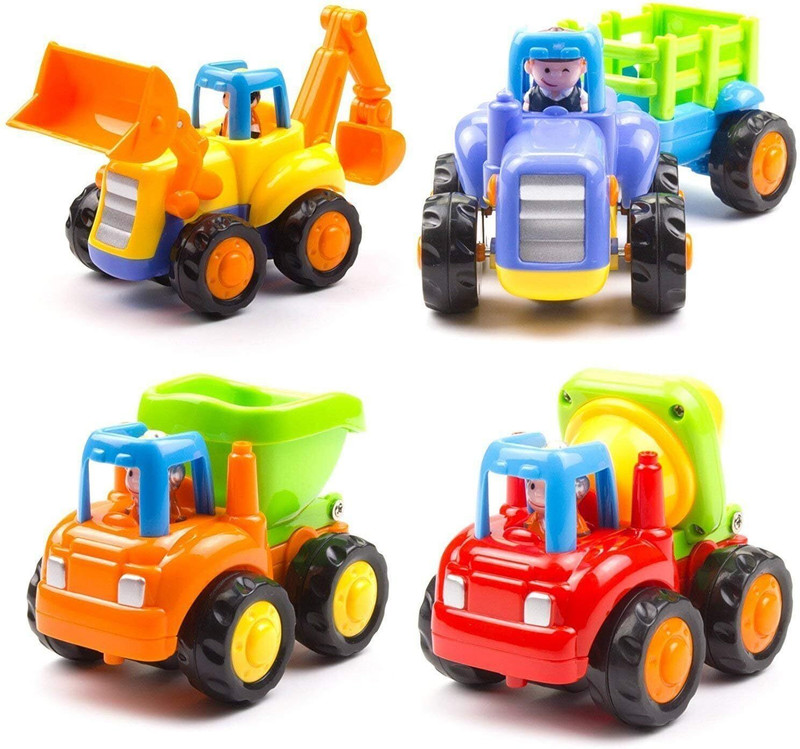 MAIRAAG Kids Unbreakable Construction & Farm Vehicle Toy Set | Multicolor (Pack of 4)(Multicolor, Pack of: 4)