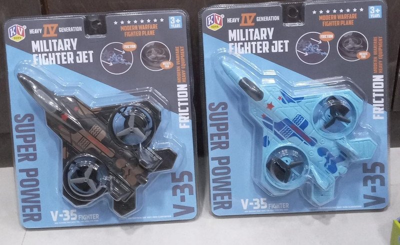 VED Military Plane with Moving Propeller(Multicolor, Pack of: 1)