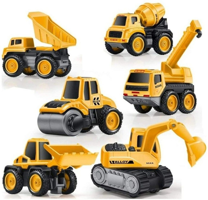 SKBD JCB Toy Loader-Set of 6 Vehicle Toy SKD(Multicolor, Pack of: 6)