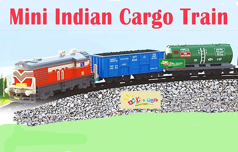 A R ENTERPRISES Indian Cargo Train | Plastic Mini Cargo Train | Indian Train Replica(Multicolor)