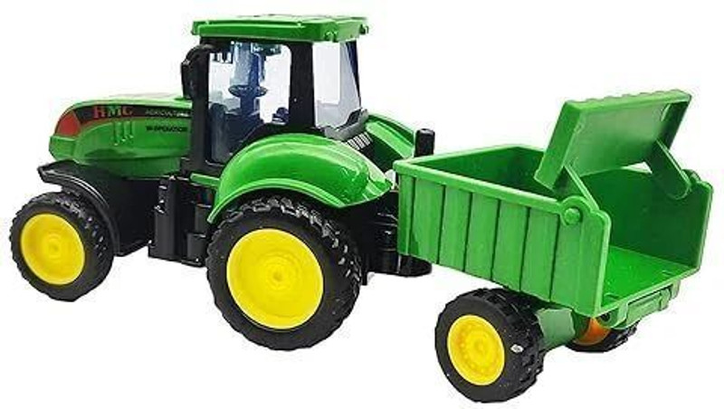CountryLink Agriculture Farm Tractor With Trolley Push and Go Vehicle For Kids & Toddlers(Green, Pack of: 1)