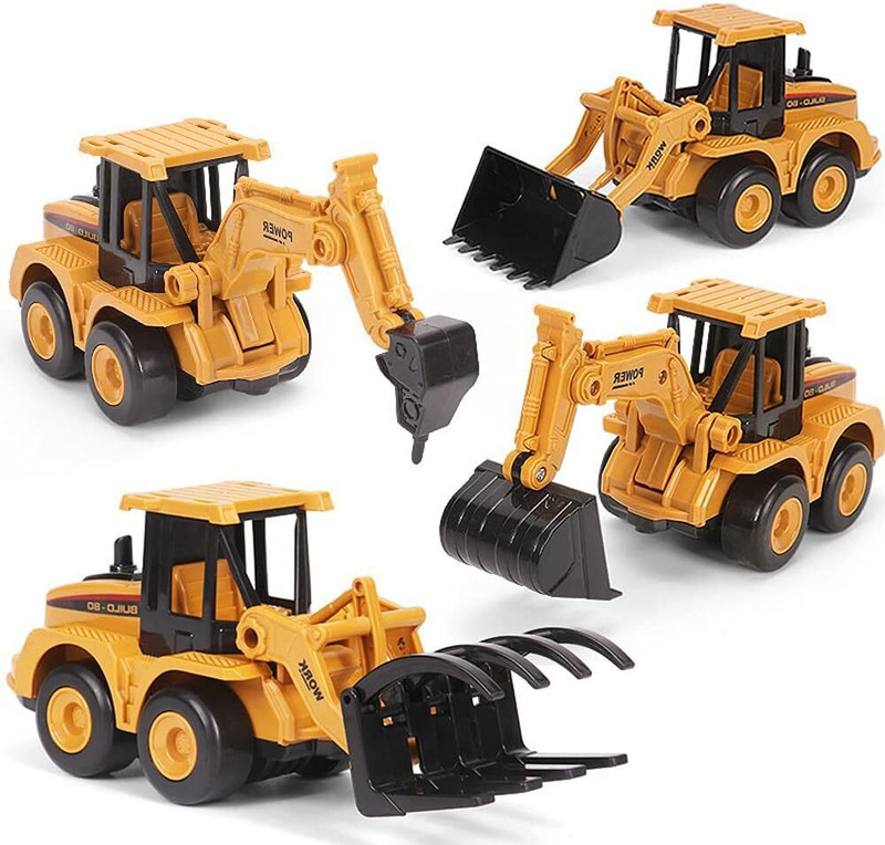 deoxy Construction Vehicles for Kids Toy Trucks Play Set Building Vehicles Set(Yellow, Pack of: 1)