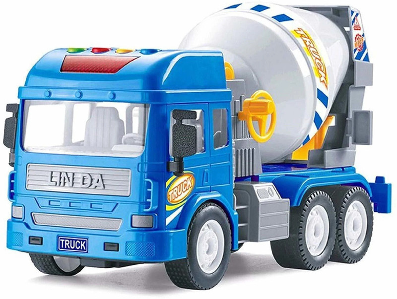 HIM TAX Light Music and Sound Effect Construction Power Plastic Cement Mixer Truck's Cool Stuff for Kids(Multicolor, Pack of: 1)