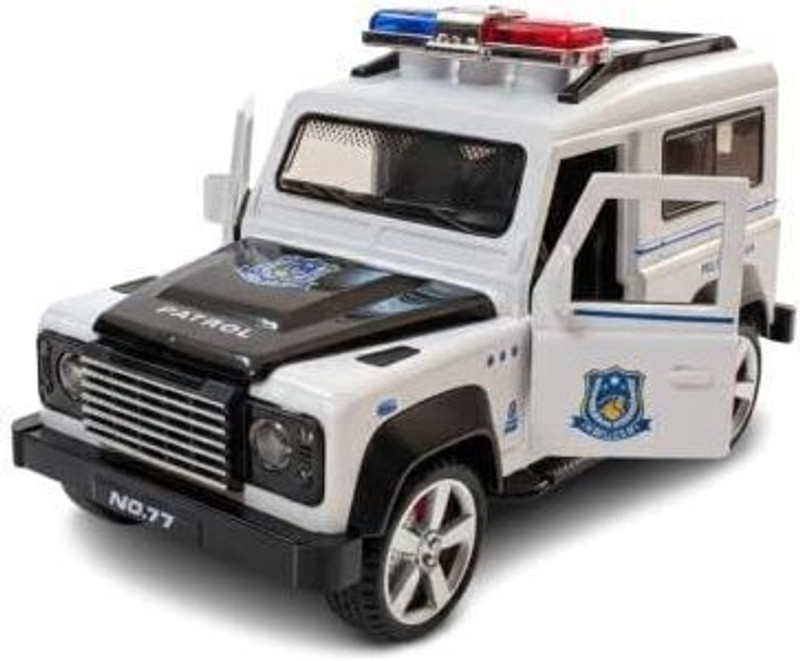 Chhoti Duniya Police Patrol Toy Car with Open Doors | Gift(White, Black, Pack of: 1)