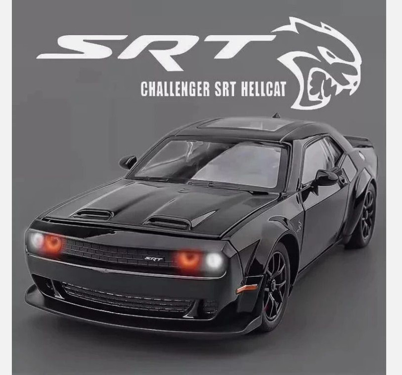 Devdhan 1:24 Dodge Challenger SRT Hellcat Alloy Car Model Diecasts Metal Sports Car Mode(Multicolor, Pack of: 1)